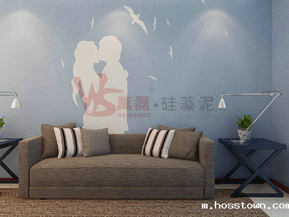  硅藻泥背景墙效果图_客厅（4）