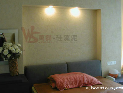 硅藻泥背景墙效果图_卧室（1）