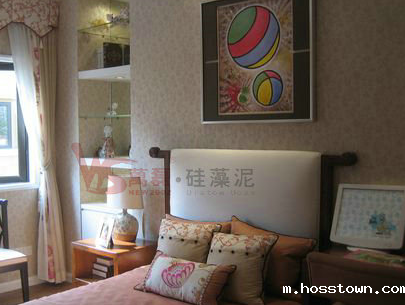  硅藻泥背景墙效果图_卧室（4）