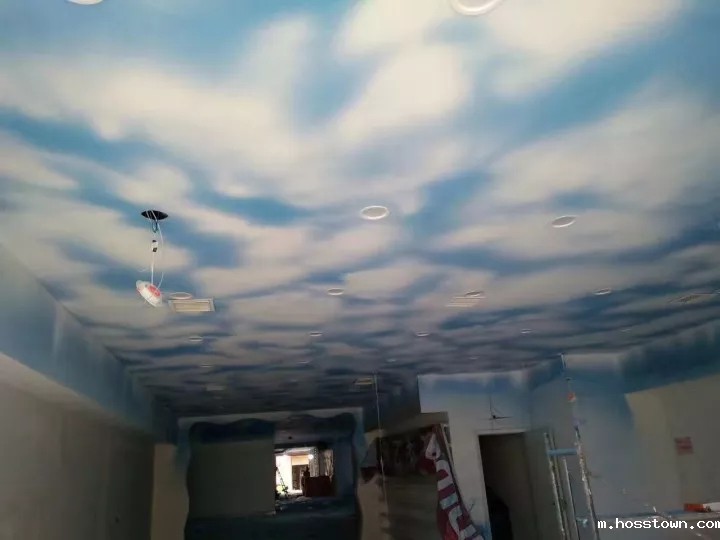 蓝天白云艺术涂料