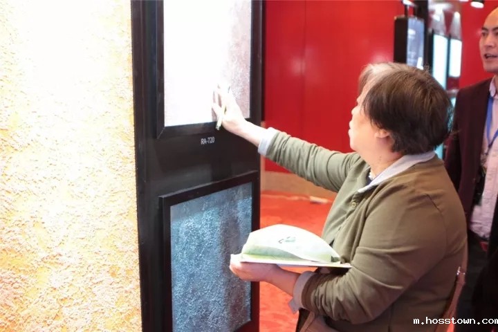 宾客观赏艺术涂料作品