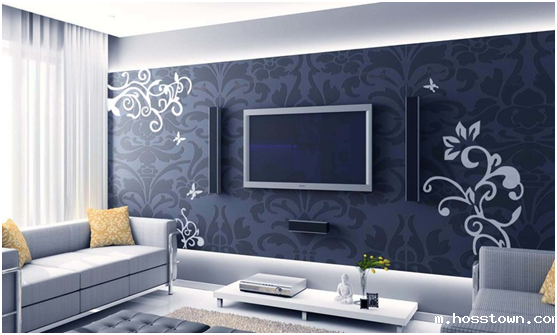 硅藻泥电视背景墙效果图