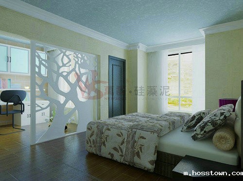 硅藻泥背景墙效果图