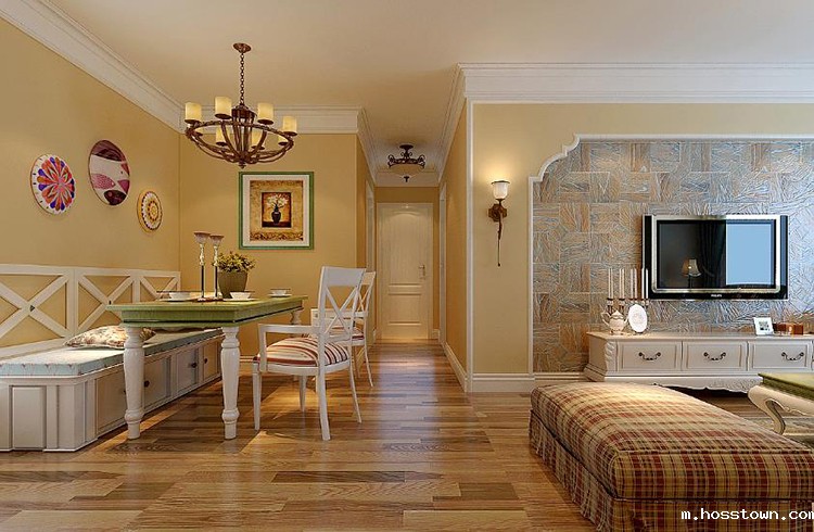 餐厅硅藻泥背景墙