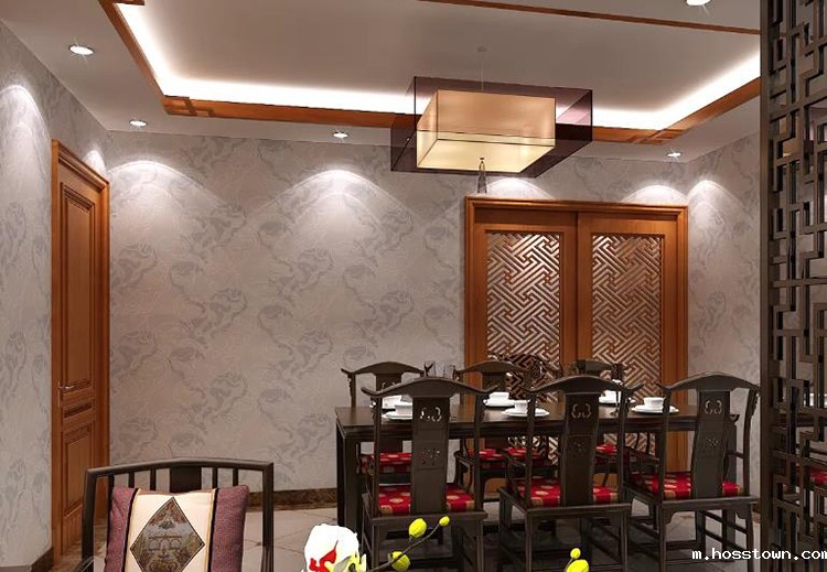 餐厅硅藻泥背景墙