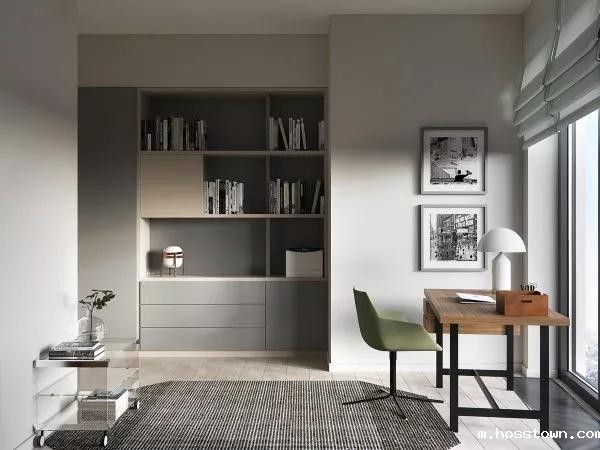 硅藻泥书房效果